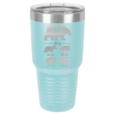 Papa Bear w/ 4 Cubs 30oz Ringneck Tumbler